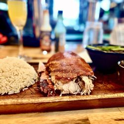 The Hen and The Hog - Suckling Pig w/ Black Beans & Rice