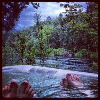 Harmony Lodge Cabin Rentals - Enjoying the view from the hot tub - Vacation Rentals Near Me