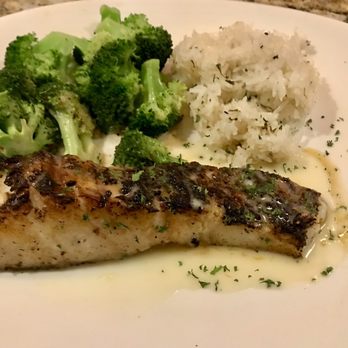 Bonefish Grill - Grilled Chilean Sea Bass (with jasmine rice and broccoli and the lemon butter sauce) - Seafood Near Me - Grand Rapids, Michigan Bonefish Grill - Grilled Chilean Sea Bass (with jasmine rice and broccoli and the lemon butter sauce) - Seafood Near Me - Grand Rapids, Michigan