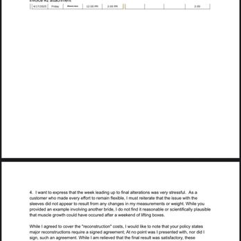Freedom Brides - Concerns about invoice - Bridal Near Me - Escondido, California