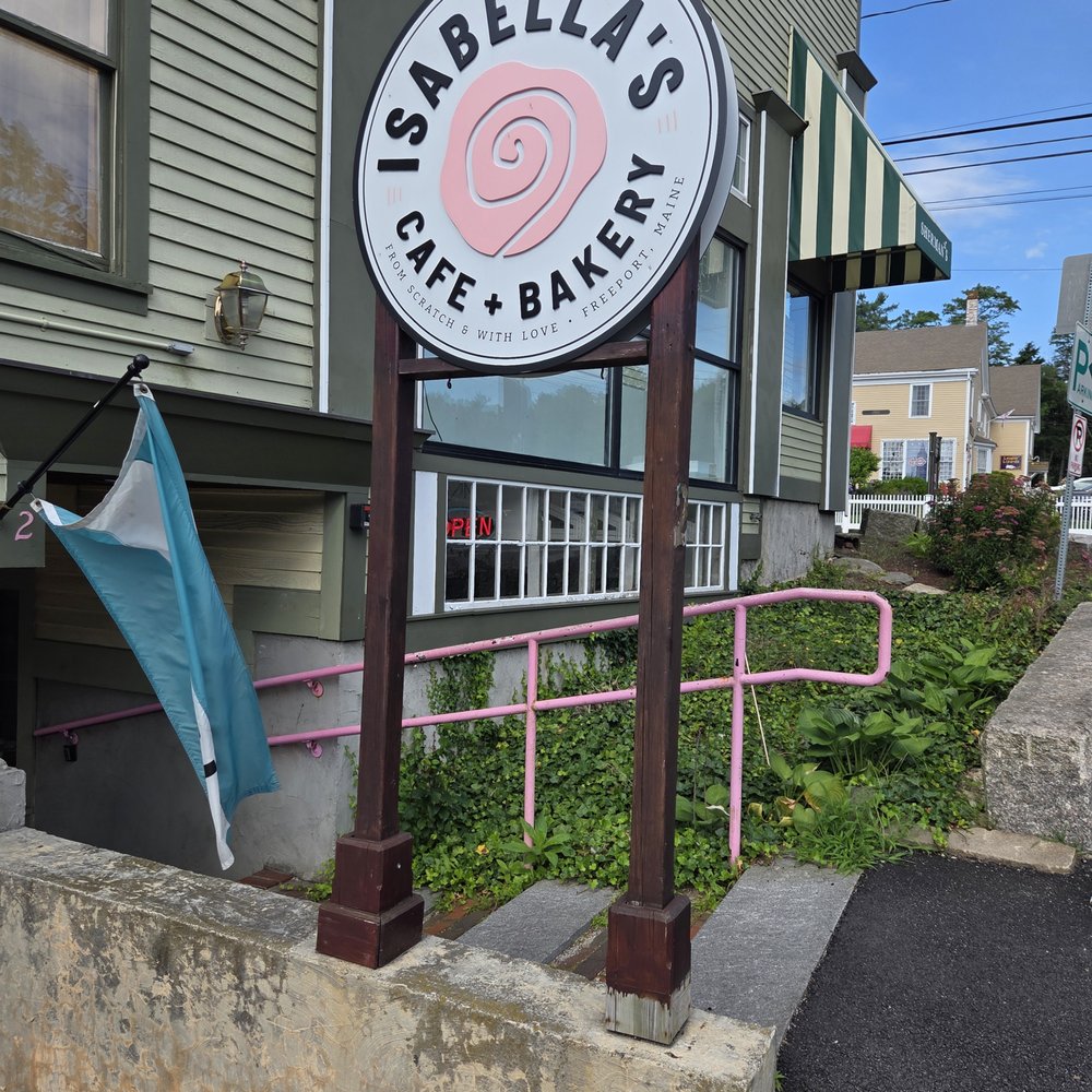 Isabella's Cafe & Bakery - Sign - Bakeries Near Me - Freeport, Maine