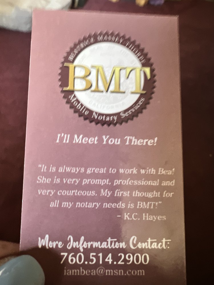 BMT MOBILE NOTARY SERVICES Updated May 2024 Request a Quote