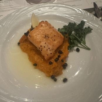 Fogo de Chão - Pan-Seared Salmon with Mashed Sweet Potatoes - Steakhouses Near Me - New York, New York