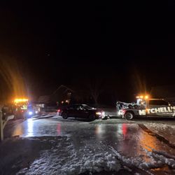 Mitchell’s Towing and Recovery - Vehicle accident recovery during ice storm