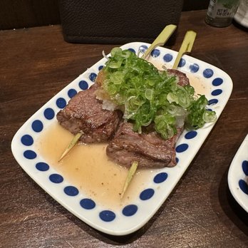 Gaku Yakitori - Beef skewer with radish and green onion - Japanese Near Me - San Jose, California