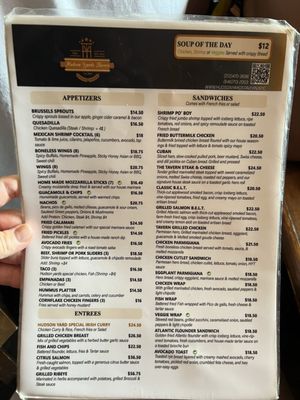 Menu photo 1 Hudson Yards Tavern New York, NY Menu photo 1 Hudson Yards Tavern New York, NY