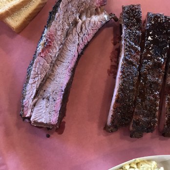 la Barbecue - 1/2 lb brisket and pork rib + bread and potato salad (not enough for 2) - Barbeque Near Me - Austin, Texas la Barbecue - 1/2 lb brisket and pork rib + bread and potato salad (not enough for 2) - Barbeque Near Me - Austin, Texas