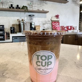 Top Cup Coffee House - Raspberry cookie macchiatto - Coffee & Tea Near Me - Gilbert, Arizona