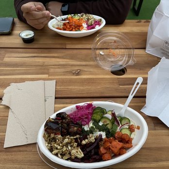Brassica - Two chicken salad bowls - Mediterranean Near Me - Shaker Heights, Ohio Brassica - Two chicken salad bowls - Mediterranean Near Me - Shaker Heights, Ohio