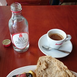 Tavora - Omlette, espresso and water.