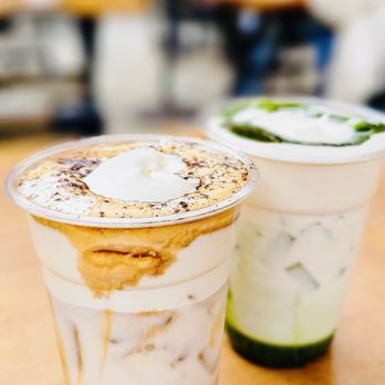 Memorylook - Einspanner latte and matcha einspanner - Coffee & Tea Near Me - Los Angeles, California Memorylook - Einspanner latte and matcha einspanner - Coffee & Tea Near Me - Los Angeles, California