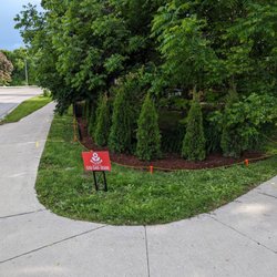 McLean Property Services - Cedar planting and mulch installation