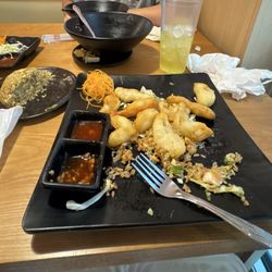 Airi Ramen - Sweet and sour chicken with fried rice.