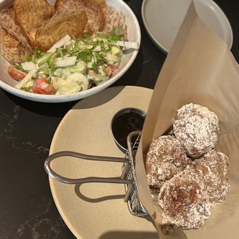 District Kitchen & Cocktails - Bacon Beignets Brunch - New American Near Me - Austin, Texas District Kitchen & Cocktails - Bacon Beignets Brunch - New American Near Me - Austin, Texas