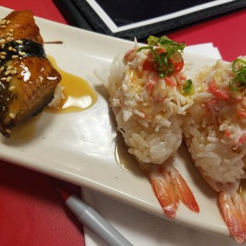 Iou Sushi III - Unagi and upside down shrimp (as tasty as they were cute). Both delicious and part of the AYCE menu - Sushi Bars Near Me - Tucson, Arizona Iou Sushi III - Unagi and upside down shrimp (as tasty as they were cute). Both delicious and part of the AYCE menu - Sushi Bars Near Me - Tucson, Arizona