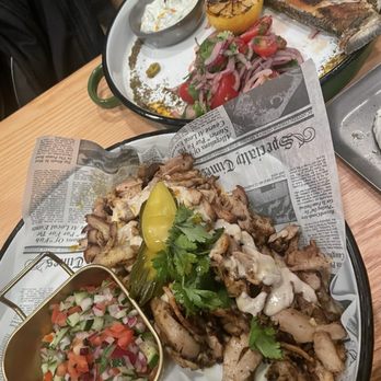 Levantine - Chicken shawarma ($25) Whole Branzino ($29) - Mediterranean Near Me - Brooklyn, New York
