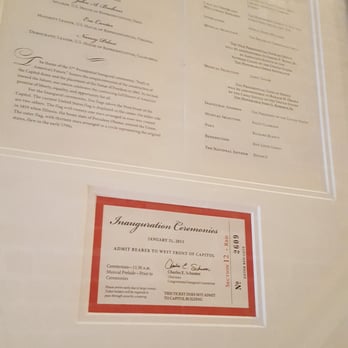 18th Street Framing - 2012 Inauguration Ticket & Program - Framing Near Me - Washington, DC, District of Columbia