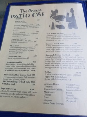 Menu photo 6 Oracle Patio Cafe Oracle, AZ Menu photo 6 Oracle Patio Cafe Oracle, AZ