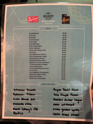 Menu photo 2 Bad Caddy Golf Lounge Salt Lake City, UT Menu photo 2 Bad Caddy Golf Lounge Salt Lake City, UT
