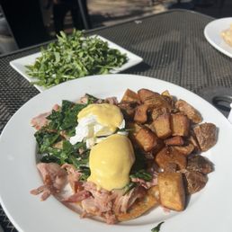 Eggs Ham and Spinach Benedict