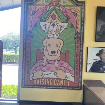 Raising Cane's Chicken Fingers - One love poster - Fast Food Near Me - Chalmette, Louisiana Raising Cane's Chicken Fingers - One love poster - Fast Food Near Me - Chalmette, Louisiana