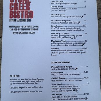 Stone Creek Bistro - New American Near Me - Blue Jay, California