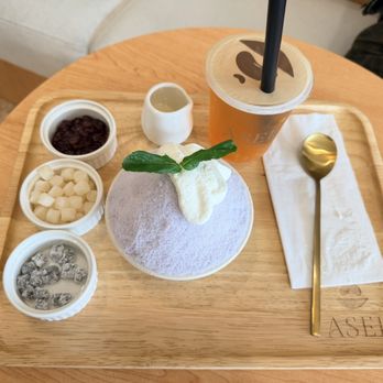 Asel - Taro bingsu and mango tea - Bubble Tea Near Me - Batavia, Illinois
