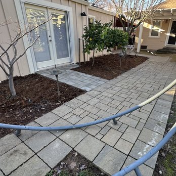 Fence Bldr - Reset pavers that were moved/damaged during construction and then added a matching pattern to the new doorway - Fences & Gates Near Me Fence Bldr - Reset pavers that were moved/damaged during construction and then added a matching pattern to the new doorway - Fences & Gates Near Me
