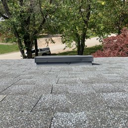 Uneven to roof.