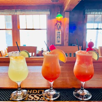 Pitlik's Sand Beach Resort - three cocktails on a bar - Resorts Near Me - Eagle River, Wisconsin