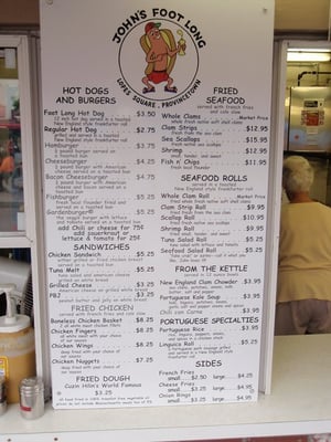Menu photo 8 John's Footlong Provincetown, MA