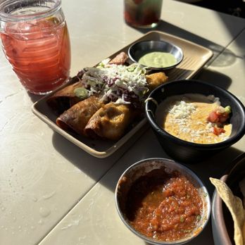 Blanco Cocina + Cantina - Chicken Flautas, Chips & Salsa, Small Queso, Aloha Tea, Poolside Pop - Tacos Near Me - Coronado, California Blanco Cocina + Cantina - Chicken Flautas, Chips & Salsa, Small Queso, Aloha Tea, Poolside Pop - Tacos Near Me - Coronado, California