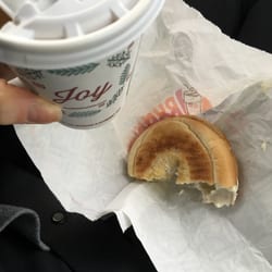 Dunkin' - Coffee and a bagel to get us going.
