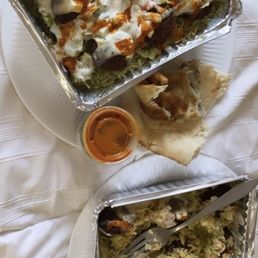 Vegan Falafel platter Bomb red sauce !!