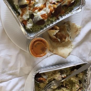 Famous Kabab Cuisine - Vegan Falafel platter Bomb red sauce !! - Afghan Near Me - Westfield, New Jersey