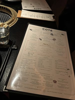 Menu photo 3 COTE Las Vegas, NV