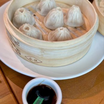 Asia Live - Shanghai Xiao Long Bao 'XLB' Soup Dumplings, Kurobuta Pork, Ginger Vinegar (6/$16) - Pan Asian Near Me - Santa Clara, California Asia Live - Shanghai Xiao Long Bao 'XLB' Soup Dumplings, Kurobuta Pork, Ginger Vinegar (6/$16) - Pan Asian Near Me - Santa Clara, California