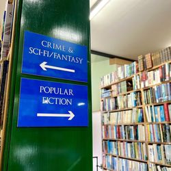 Leakey's Bookshop - Bookshelves are well marked and organized