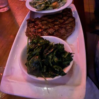 The Nugget - Ribeye with 2 sides. (Caesar salad and sautéed spinach) - American Near Me - Summerland, California The Nugget - Ribeye with 2 sides. (Caesar salad and sautéed spinach) - American Near Me - Summerland, California