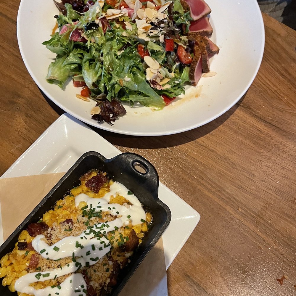 Seasons 52 - Salad and Street Corn Skillet - Wine Bars Near Me - Hanover, New Jersey Seasons 52 - Salad and Street Corn Skillet - Wine Bars Near Me - Hanover, New Jersey