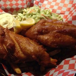 GUINNESS & MUSTARD HOMEBATTERED HALIBUT & CHIPS