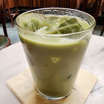 Leopold’s Book Bar & Cafe - Pandan iced latte - Bookstores Near Me - Madison, Wisconsin