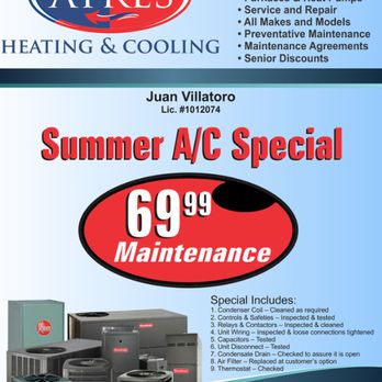 Ayres Heating & Cooling - End of summer specials going! - Heating & Air Conditioning/HVAC Near Me - Bakersfield, California Ayres Heating & Cooling - End of summer specials going! - Heating & Air Conditioning/HVAC Near Me - Bakersfield, California