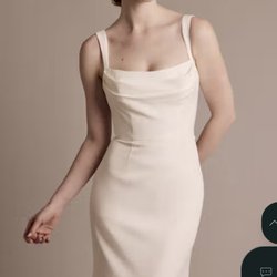 David's Bridal - This is the dress I purchases. The sleeves were pinned where the straps were.