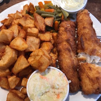 Seaside Grill - a plate of fish and chips and coleslaw - Seafood Near Me - Rexton, New Brunswick Seaside Grill - a plate of fish and chips and coleslaw - Seafood Near Me - Rexton, New Brunswick