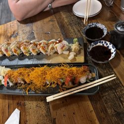 Toba Sushi & Grill - Cupid Roll (Top) Magma Roll (Bottom)