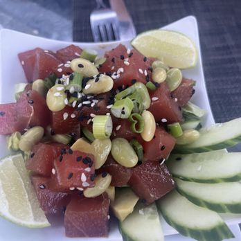 Oscar Penn's Restaurant - Poke salad on lettuce instead of rice - Sushi Bars Near Me - Inverness, Florida Oscar Penn's Restaurant - Poke salad on lettuce instead of rice - Sushi Bars Near Me - Inverness, Florida