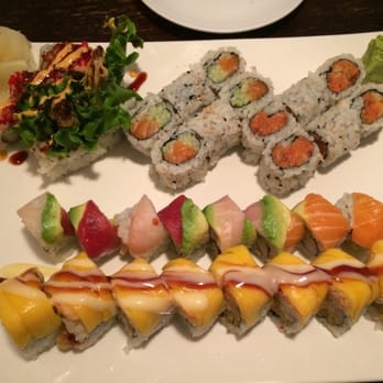 Sakura Garden - Spider roll, salmon and cucumber, spicy crispy tuna, rainbow roll and the sexy girl. Yes, it tasted as good as it looks! - Sushi Bars Near Me - Fairport, New York Sakura Garden - Spider roll, salmon and cucumber, spicy crispy tuna, rainbow roll and the sexy girl. Yes, it tasted as good as it looks! - Sushi Bars Near Me - Fairport, New York
