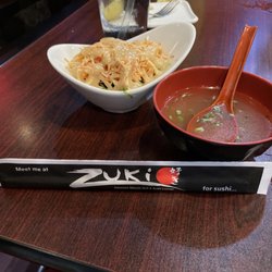 Zuki Japanese Hibachi Grill & Sushi Lounge - Tropical Salad & Hibachi soup