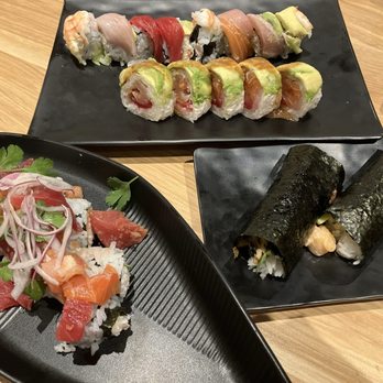 Eat's Ayce Sushi - O.M.G. Roll Rainbow Roll Zen Roll Salmon Skin Hand Roll Spicy Scallop Hand Roll - Japanese Near Me - Alhambra, California Eat's Ayce Sushi - O.M.G. Roll Rainbow Roll Zen Roll Salmon Skin Hand Roll Spicy Scallop Hand Roll - Japanese Near Me - Alhambra, California